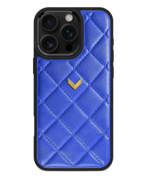 VELANTE leather iPhone 16 Pro Max phone case Blue 01PCK2RCAI16PMGBLCKEBLUEIPHONE16PROMAX