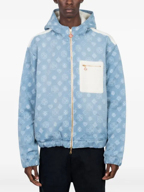 Casablanca reversible hooded denim jacket Blue MAW25JTP42901