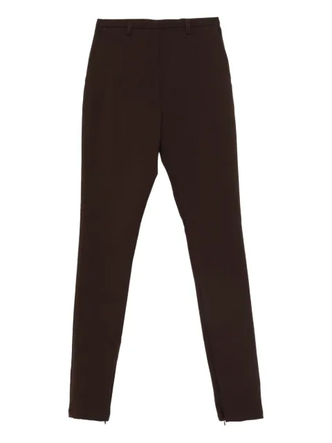 THELATEST zip-detail trousers Brown TLW03112W0206ABTP