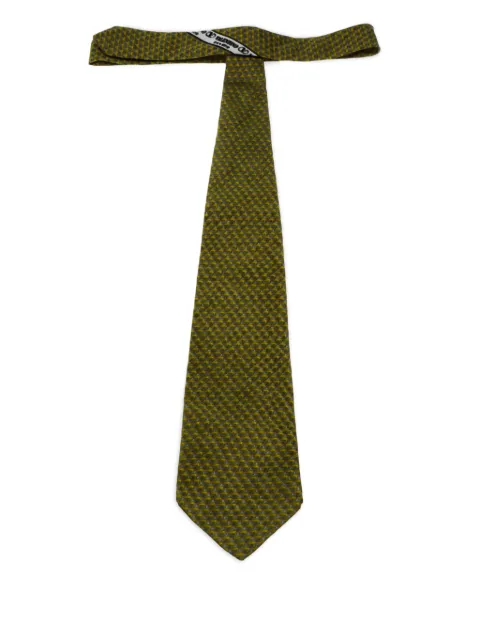 Valentino Garavani Pre-Owned geometric-pattern silk tie Green 125909