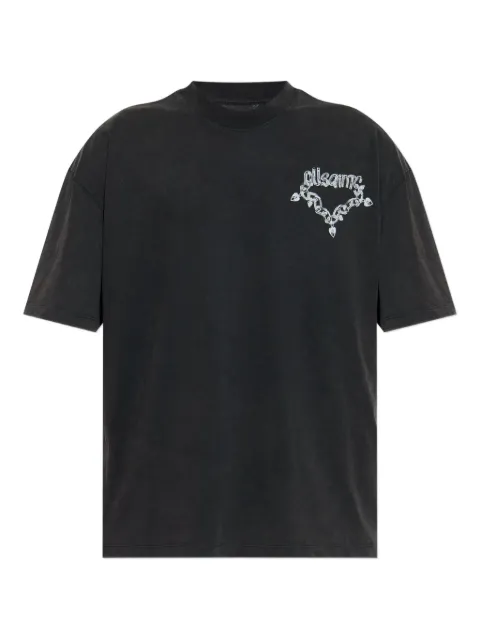 AllSaints drip chain print t-shirt Black DRIPM005PD