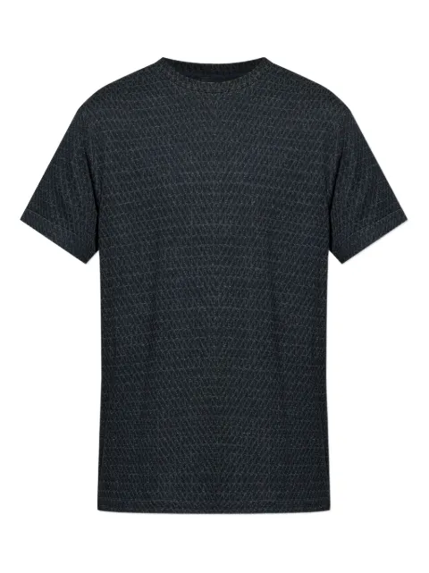 Giorgio Armani patterned-jacquard T-shirt Blue GM002389TE17933