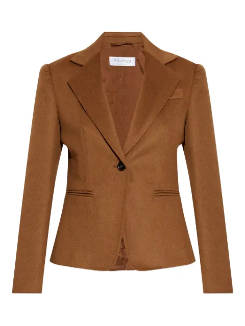 Max Mara Glenn wool blazer Brown 2521046043600
