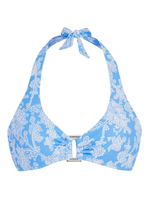 Heidi Klein Playa Paraiso halterneck bikini top Blue 25SSPP07PRTPRT