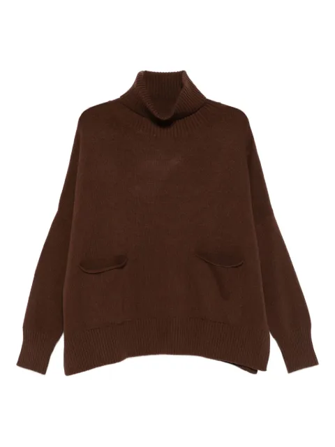 Ma'ry'ya roll-neck sweater Brown YRK011