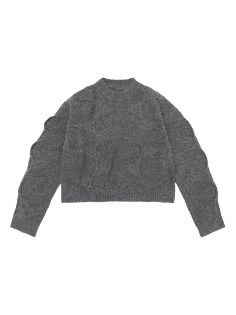 HELIOT EMIL merino wool blend cropped sweater Grey PREAW25M07063DGY05CO