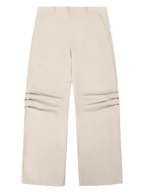 HELIOT EMIL Ferro pleated-panel trousers Neutrals SS25M10193ST18