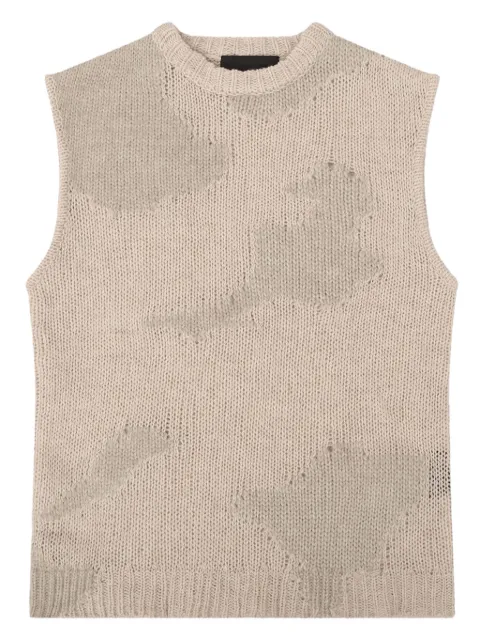 HELIOT EMIL crew-neck wool vest Neutrals SS25M07074ST18