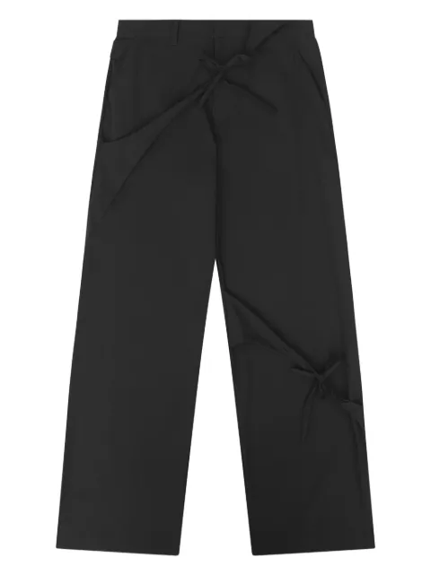 HELIOT EMIL Lavic tie-fastening trousers Black SS25M10194BLK01