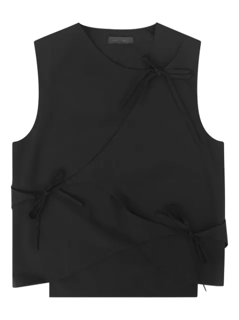 HELIOT EMIL tie-fastening layered vest Black SS25M03037BLK01