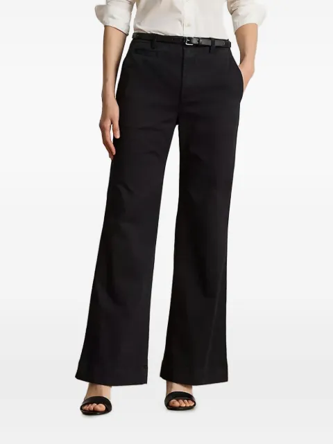 Lauren Ralph Lauren cotton chino flared trousers Black 200P02077004