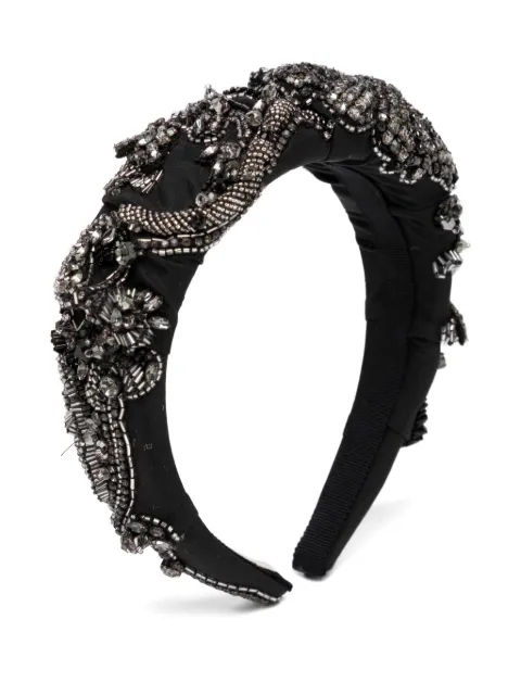 Jennifer Behr crystal-embellished headband Black 30BC16
