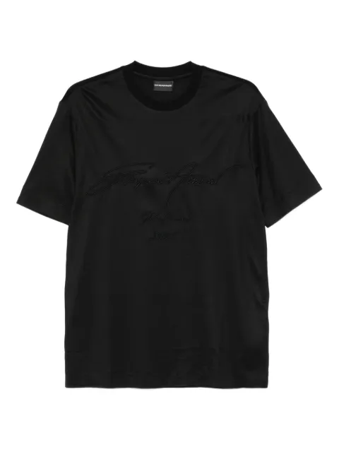 Emporio Armani embroidered t-shirt Black EM003007AF18312