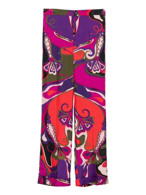 PUCCI Orchidee-print pajama trousers Purple 5URT105U731
