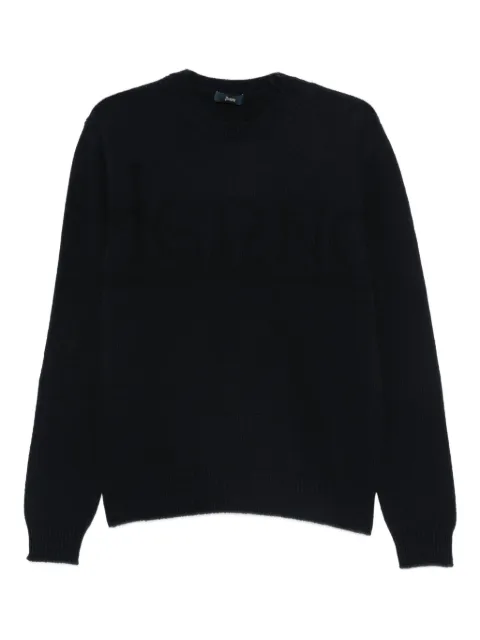 Herno logo-embossed sweater Blue MG000192U70100