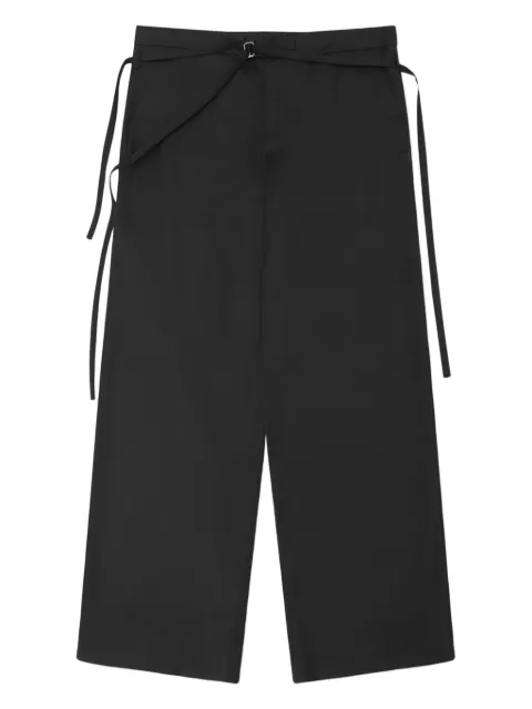 HELIOT EMIL Spectra tie-fastening tailored trousers Black PREAW25M10201BLK01