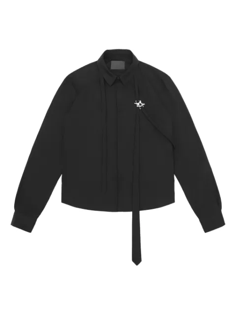 HELIOT EMIL asymmetrical long-sleeve shirt Black PREAW25M05067BLK01
