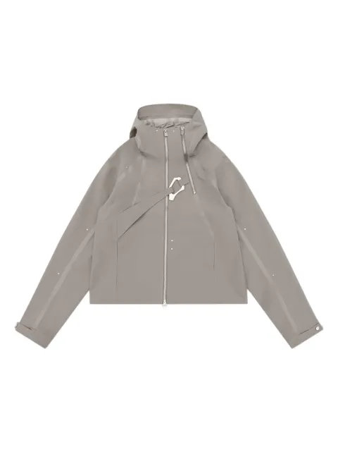 HELIOT EMIL Moire hooded jacket Grey PREAW25M02062DST19CO