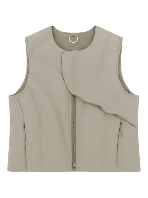 HELIOT EMIL Visus sleeveless gilet Neutrals PREAW25M03003DST19CO