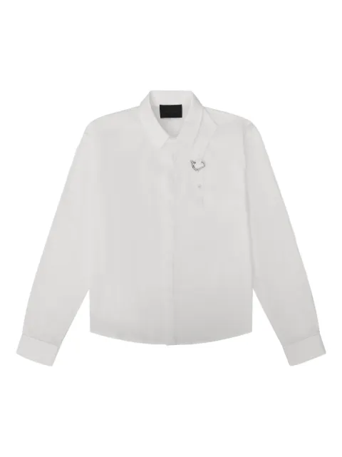 HELIOT EMIL metal-detail cotton shirt White SS25M05064WHT02