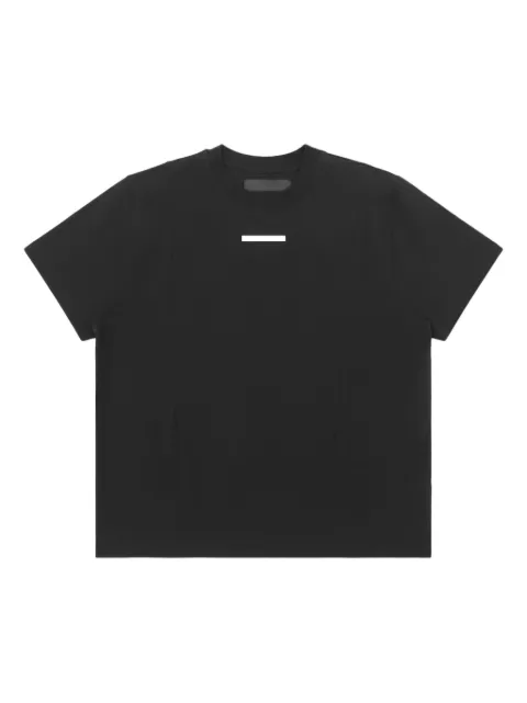 HELIOT EMIL metallic-plaque cotton T-shirt Black PREAW25M09139BLK01