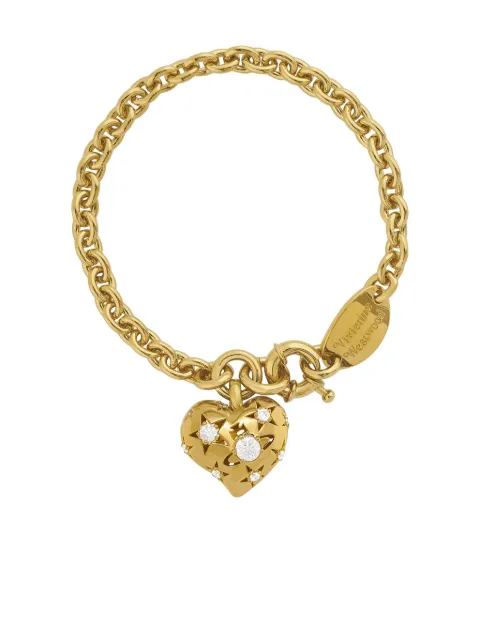 Vivienne Westwood heart-charm chain bracelet Gold 6102025502R102