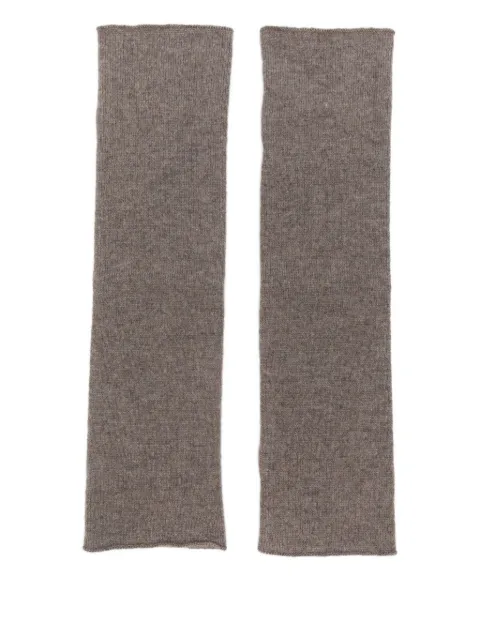 Lisa Yang fingerless gloves Brown 401523