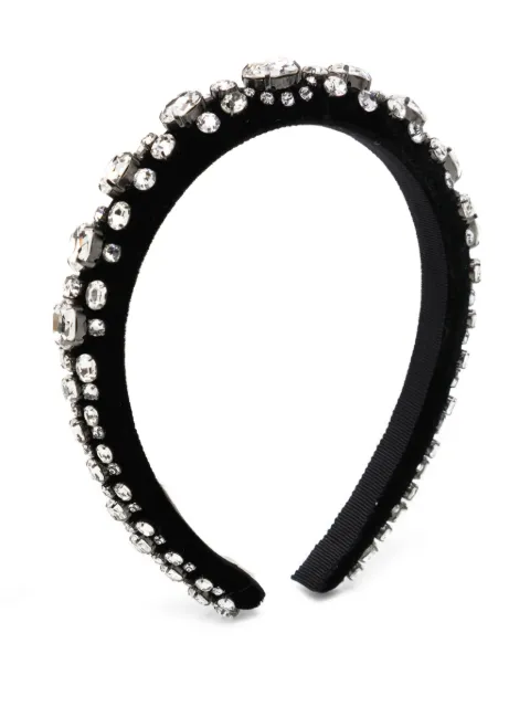 Jennifer Behr crystal-embellished headband Black 76BB17