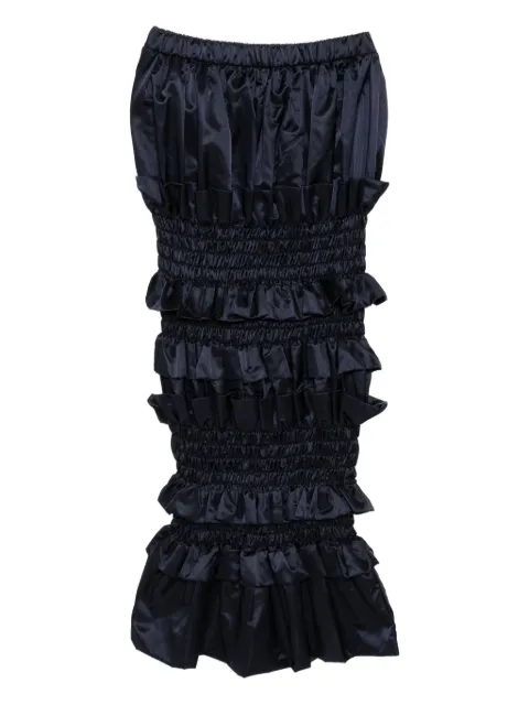 RÓISÍN PIERCE shirred skirt Blue RP02S002