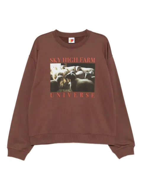 Sky High Farm graphic-print sweater Brown SHF08T020