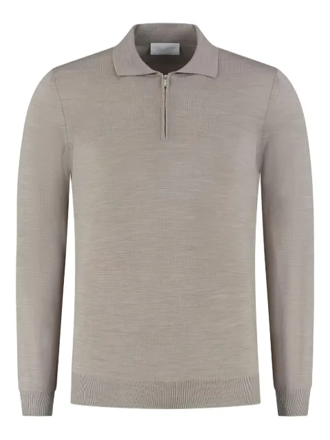 Marco Pescarolo polo-collar half-zip sweater Neutrals M552M0107