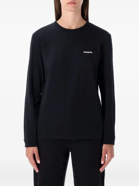 Patagonia logo-detail long-sleeved T-shirt Black 37603BLK