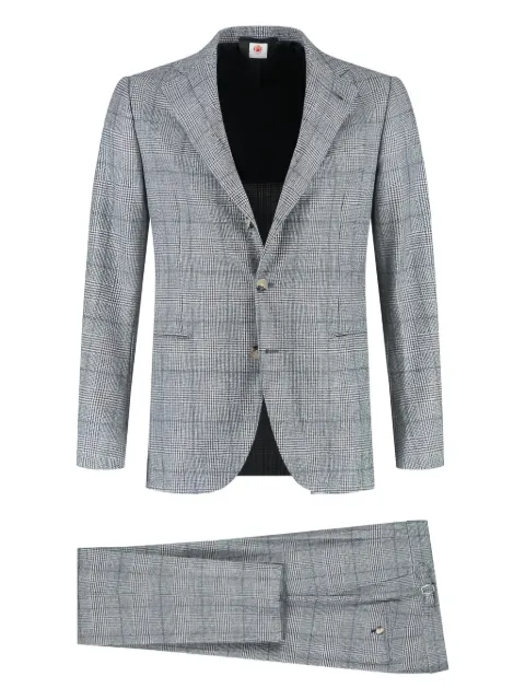 Luigi Borrelli single-breasted checked suit Grey A279184