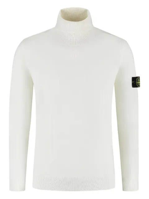 Stone Island logo-patch knit sweater Neutrals K2S155100025S00C4