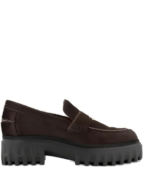 Hogan suede platform loafers Brown HXW7000FV50UEA