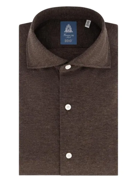 Finamore 1925 Napoli buttoned shirt Brown NPEUPSZA5009J4