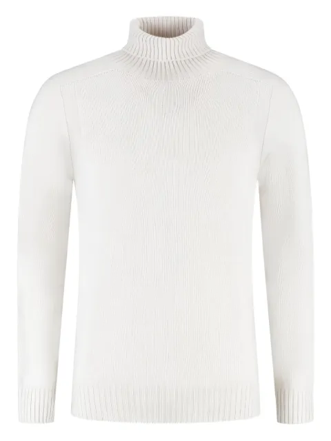 Gran Sasso turtleneck ribbed sweater White 2502424173054