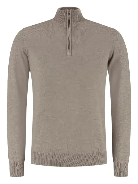 DORIANI half-zip sweater Neutrals 12020SLIM1020627