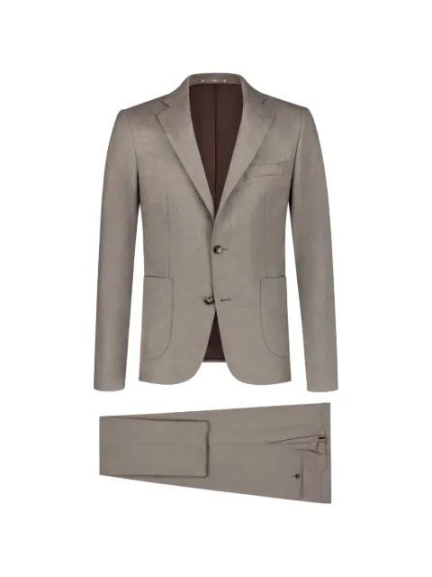 PAUL ZEIST single-breasted slim-fit suit Neutrals FLN009