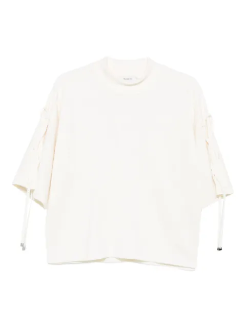 Max Mara lace-up drop-shoulder top White 2521366042600