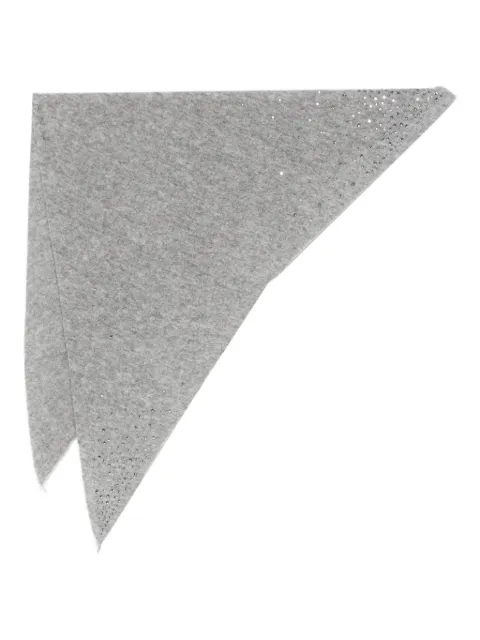Faliero Sarti crystal-embellished cashmere scarf Grey 0437LUMINOSA