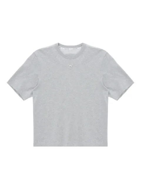 Marine Serre moon-logo cotton T-shirt Grey MTT077BCJER0009GR50