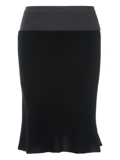 Rick Owens velvet skirt Black RP02E4370V
