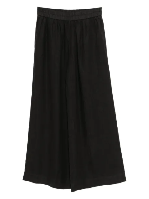 James Perse linen wide-leg trousers Black WKO1086