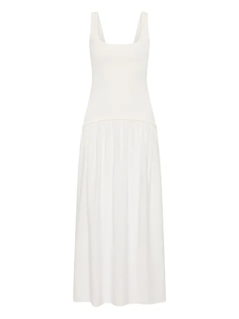 Rebecca Vallance kristen midi square neck dress White 25041353