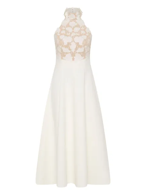 Rebecca Vallance lace halter parrish midi dress White 25041242