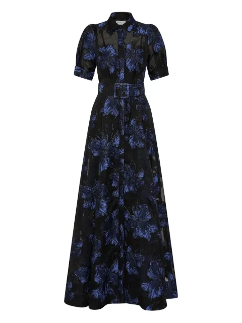 Rebecca Vallance Alexandra floral belted maxi dress Blue 25041365