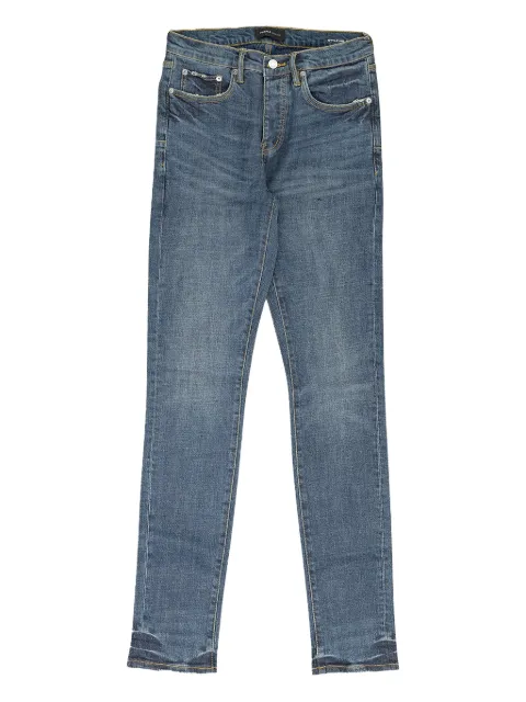 Purple Brand coated slim-fit jeans Blue P001SGOW424