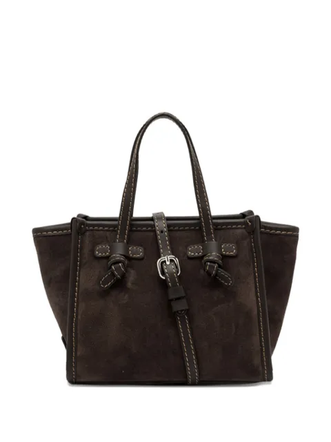 GIANNI CHIARINI Marcella contrast-stitch tote bag Brown BS8065CMPL2107
