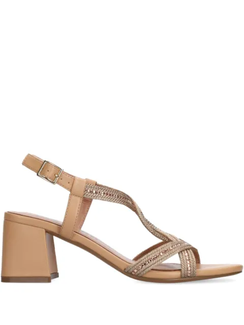 Bibi Lou embellished block-heel sandals Neutrals 821Z94TESSUTOSTRASSNUDE